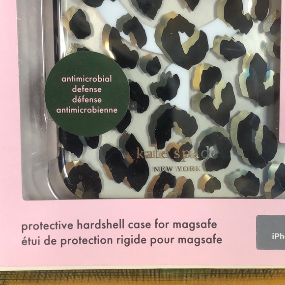 KATE SPADE New York iPhone 6.1” Pro 2022 Protective Hardshell 14 PRO Leopard - Picture 7 of 12